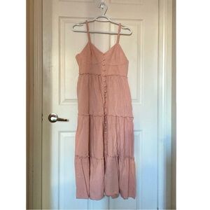 Sim & Sam Linen Blend Midi Dress